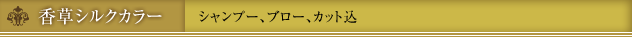 香草カラー カラー時はカット料金￥4,200となります（シャンプー、ブロー、カット込）